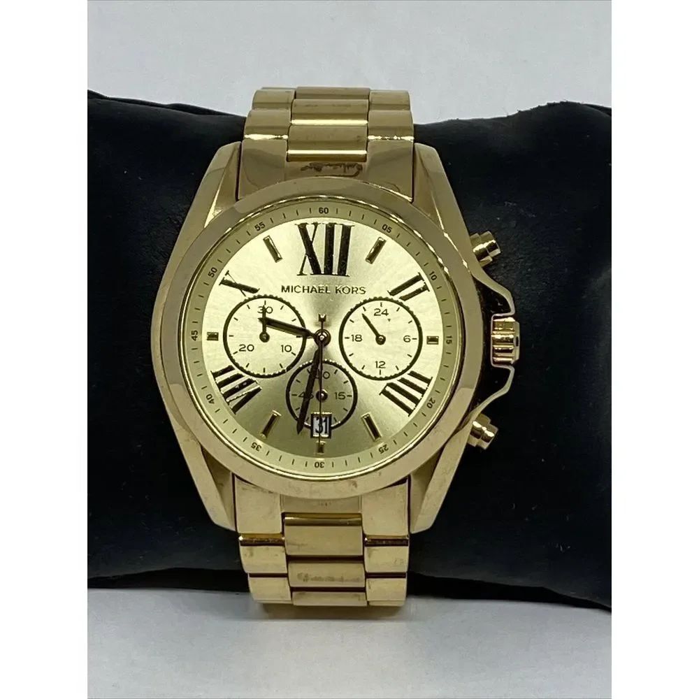 Michael Kors Bradshaw MK5605 Womens Gold Stainless Steel Analog Dial Watch UC581